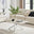 Leonardo Rectangular White Marble Glass and Silver Coffee Table
