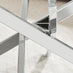 Leonardo Rectangular White Marble Glass and Silver Coffee Table