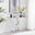 Leonardo Brown/Grey Marble Glass and Silver Console Table