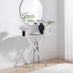 Leonardo White Marble Glass and Silver Console Table