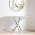 Leonardo White Marble Glass and Silver Console Table