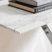 Leonardo White Marble Glass and Silver Console Table