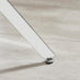 Leonardo Square White Marble Glass and Silver Side Table