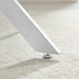 Leonardo Rectangle Brown/Grey Marble Glass & Silver Metal 4 Seat Dining Table