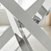 Leonardo Rectangle Brown/Grey Marble Glass & Silver Metal 6 Seat Dining Table