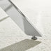 Leonardo Rectangle Brown/Grey Marble Glass & Silver Metal 6 Seat Dining Table