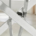 Leonardo Rectangular White Marble Glass and Silver Metal 6 Seater Dining Table