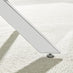 Leonardo Rectangular White Marble Glass and Silver Metal 6 Seater Dining Table
