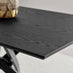 Leonardo Black Top Dining Table & 4 Beaumont Grey Fabric Chairs