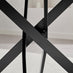 Leonardo Black Top Dining Table & 4 Beaumont Cream Fabric Chairs