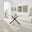 Leonardo Rectangular Oak Veneer and Black Metal 4 Seater Dining Table