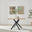 Leonardo Rectangular Oak Veneer and Black Metal 4 Seater Dining Table
