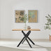 Leonardo Oak Effect Dining Table & 4 Halle Taupe Fabric Chairs