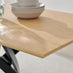 Leonardo Rectangular Oak Veneer and Black Metal 4 Seater Dining Table