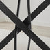 Leonardo Rectangular Oak Veneer and Black Metal 4 Seater Dining Table