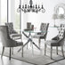 Leonardo 4 Table & 4 Elephant Grey Belgravia Chairs