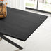 Leonardo Black Top Dining Table & 6 Beaumont Cream Fabric Chairs