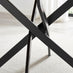 Leonardo Black Top Dining Table & 6 Beaumont Grey Fabric Chairs