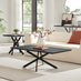 Leonardo Rectangular Black Wood Veneer Coffee Table