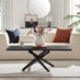 Leonardo Rectangular Black Wood Veneer Coffee Table