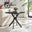 Leonardo Square Black Wood Veneer Side Table