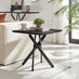 Leonardo Square Black Wood Veneer Side Table