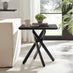 Leonardo Square Black Wood Veneer Side Table