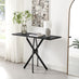 Leonardo Black Wood Veneer Console Table