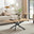 Leonardo Rectangular Oak Veneer and Black Coffee Table
