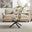 Leonardo Rectangular Oak Veneer and Black Coffee Table