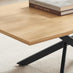 Leonardo Rectangular Oak Veneer and Black Coffee Table