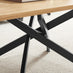 Leonardo Rectangular Oak Veneer and Black Coffee Table