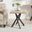 Leonardo Square Oak Veneer and Black Side Table
