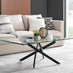 Leonardo Rectangular Glass and Black Coffee Table