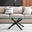 Leonardo Rectangular Glass and Black Coffee Table