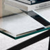 Leonardo Rectangular Glass and Black Coffee Table