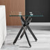 Leonardo Square Glass and Black Side Table