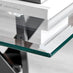 Leonardo Square Glass and Black Side Table