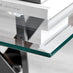 Leonardo Square Glass and Black Side Table