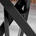 Leonardo Square Glass and Black Side Table
