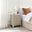 Lexi Large Slimline Taupe 3 Drawer Mirrored Bedside Table