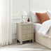 Lexi Large Slimline Taupe 3 Drawer Mirrored Bedside Table