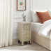 Lexi Small Slimline Taupe 3 Drawer Mirrored Bedside Table