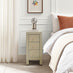 Lexi Small Slimline Taupe 3 Drawer Mirrored Bedside Table