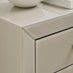 Lexi Small Slimline Taupe 3 Drawer Mirrored Bedside Table