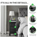 Lexi 3 Drawer Black Slim Mirrored Bedside Table