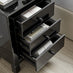 Lexi 3 Drawer Black Mirrored Bedside Table