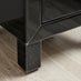 Lexi 3 Drawer Black Slim Mirrored Bedside Table