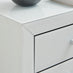 Lexi 3 Drawer White Slim Mirrored Bedside Table