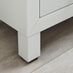 Lexi 3 Drawer White Slim Mirrored Bedside Table